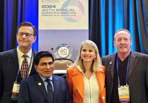 Dr. Nicole Rogers with other colleagues at the American Academy of Cosmetic Surgery Scientific Meeting